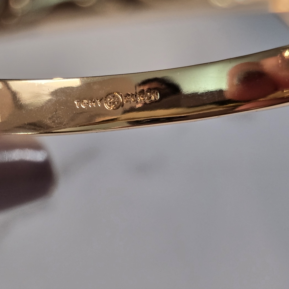 Tory Burch Gold Embossed Bracelet - Picture 5 of 5